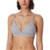 Schiesser Soft BH Organic Cotton-Pure Rib Reggiseno a t-Shirt, Grigio Mel_179915, 2A Donna