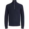 JACK & JONES Jjpannel Knit Half Zip Aw25, Sky Captain, S