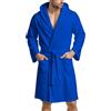PETTI Artigiani Italiani Accappatoio Microfibra Uomo e Donna con Cappuccio, Tasche e Cintura, Unisex Asciugatura Rapida per Palestra, Piscina, Mare e Spa, Blu Elettrico, XL