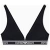 Emporio Armani Iconic Logoband - Reggiseno a Triangolo Imbottito, Taglia L, Colore: Nero, Nero, L