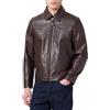 Schott NYC Giacca in pelle da uomo, marrone scuro, S