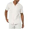 Amazon Essentials Camicia da resort da uomo in cotone con bottoni, maniche corte, rosa, XXL