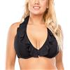 Vivisence Reggiseno Bikini Liscio con Balza 3220, Nero,1G