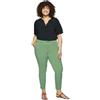 FIORELLA RUBINO: Pantaloni Dritti Stretch Curvy Size Verde Stagione Primavera Estate 2024.