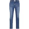 JACK & JONES Jeans vestibilità Slim, Tasche a Filo, Lavaggio Chiaro.