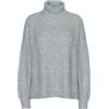 PIECES Maglione da Donna Pcmalou LS Rollneck Knit Noos BC, Medium Grey Melange/Dettagli: Melange, XL