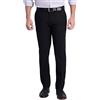 Haggar Pantaloni Casual da Uomo Senza Ferro da Stiro Premium Kaki Slim-Straight Fit Flat Front Flex Waist, Nero, W29 / L30