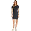 Calvin Klein Donna Abito Attillato Washed Woven Label Rib Corto, Grigio (Washed Black), XXS