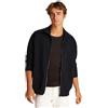 Calvin Klein Uomo Felpa con Zip Tape Zip Through con Logo