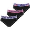 FREEGUN Mutandine da Ragazza in Cotone, Mutandine e Slip per Bambini, Fiori, comode e Elasticizzate, Confezione da 3, Nero/Rosa/Blu/Viola, 12-14 Anni