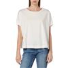 Geox Maglietta da Donna W Brilliant White_L, Bianco Brillante, L