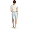 Tommy Hilfiger Donna Pantaloncini in Jeans Bermuda Vita Alta, Bianco (Sky), 25W