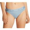 Calvin Klein Slip Bikini con Fascia Donna con Logo, Blu (Faded Denim), S