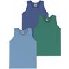 Petit Bateau Set di Canottiere per Bambini in Cotone Tinta Unita