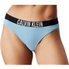 Calvin Klein Donna Slip Bikini con Fascia con Logo, Blu (Skim Blue), L