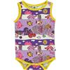 Småfolk Sleevless Body with Underwater Landscape Costumi per Neonati e Bambini Piccoli, Cuore Viola, 3 Mesi Bimba 0-24