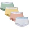 PIECES PCLOGO Lady - Boxer da Donna, Confezione da 4, Giadea/Dettaglio: 4 Confezioni W Jade Ghaz Misr Bwhi, S