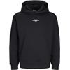 Jack & Jones Jcoalpha Mountain Print Felpa con Cappuccio da Uomo, Nero, XL