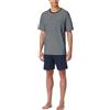 Schiesser Schlafanzug Kurz Rundhals - Nightwear Set Set di Pigiama Uomo