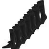 FALKE Happy Multipack M So cotone tinta unita confezione di 6 paia, Calzini Uomo, Grigio Anthracite Melange 3080, 43-46