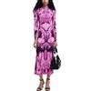 Desigual Abito da Donna A Maniche Lunghe, Vestito Donna, Rosso, S