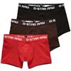 G-STAR Uomo Classic Trunk Color 3-Pack, Multicolore (Dk Flame/Deep Bordeaux/Black D05095-2058-8527), M