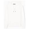 Armani Exchange Women's Cuffed Sleeve Front Tone on Tone, Felpa, Bianco, XS, ISO, XS