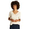 Tommy Hilfiger Donna T-shirt Maniche Corte con Scollo a V, Beige (Calico), XXL