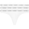 Calvin Klein Perizomi Donna Confezione da 3 Modern Logo Tanga, Bianco (White/White/White), S