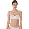 Lovable Reggiseno Imbottito Senza Ferretto e Coppe Traspiranti e Modellanti in Spacer in Microfibra | Balconcino Intimo Invisible Breeze Donna, Bianco, 34 / 3B