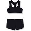 Haute pression Ensemble Deux pièces Fille Uni Bikini, Nero, 14 Anni Bambine e Ragazze