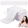 Toulite 10 pz 6 strati reggiseno fodera sudorazione, cotone sudore fodera sotto reggiseno pad seno lavabile rettangolare assorbente per le donne fornitura, bianco, M