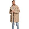 Urban Classics Ladies Oversized Sherpa Coat Giubbotto, Beige (Sand 00208), S Donna