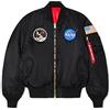 Alpha Industries MA-1 VF NASA Bomber Jacket per Uomo Black