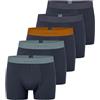 Schiesser Herren 5 Pack Boxershorts Bio Baumwolle Multipack-95/5 Organic Boxer a Pantaloncino, Assortiti 12_183214, 5 Uomo