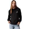 Calvin Klein Donna Felpa con Cappuccio Embroidered Regular Fit Tee con Logo, Nero (CK Black), XXS