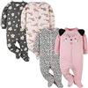 Gerber 4 Pack Sleep 'N Play Footie Sleepers per Neonati e Bambini Bimba 0-24 (Pacco da 4)