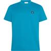 Calvin Klein Uomo T-Shirt Maniche Corte Badge Jersey Classic Tee in Cotone, Blu (Deep Tropical Teal), S