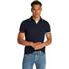 Tommy Hilfiger Uomo Maglietta Polo Maniche Corte Flag Cuff Slim Fit, Blu (Desert Sky), XS