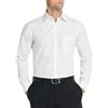 Van Heusen Men's Poplin Fitted Solid Point Collar Dress Shirt, White, 15.5 Neck 32-33 Sleeve