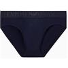 Emporio Armani Slip Basic Elastico Uomo, Blu, L, Blu, L
