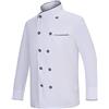 MISEMIYA - Uniforme Chef Giacche Signore Maniche Lunghe - Ref.842B - Small, Bianco