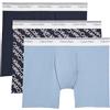 Calvin Klein Uomo Pantaloncini Boxer Confezione da 3 Balance Vita Bassa, Multicolore (Turbulence/CK CK Logo_Black/ Black), XL