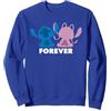 Disney Stitch and Angel Forever Felpa, Unisex per adulti, Blu Reale, L