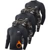 MEETWEE Maglia Termica Uomo, Maglia a Manica Lunga Compression Maglietta Biancheria Intima Sport T-Shirt Baselayer da Corsa Ciclismo Fitness