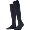 FALKE ClimaWool W Kh lana lyocell al ginocchio tinta unita 1 paio, Calzini lunghi Donna, Blu Navy Melange 6127, 37-38