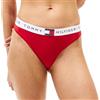 Tommy Hilfiger Donna Slip Taglio Bikini Classic con Fascia con Logo, Rosso (Primary Red), M