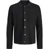 JACK & JONES Jprblaisac Knit Polo Cardigan, Nero, XL Uomo