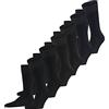 FALKE Happy Multipack M So cotone tinta unita confezione di 6 paia, Calzini Uomo, Multicolore Black Anthracite Dark Navy Mix 0010, 39-42
