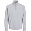 JACK & JONES Jjebradley Sweat Half Zip Noos Felpa Uomo, Chiaro Grigio Melange, XXL